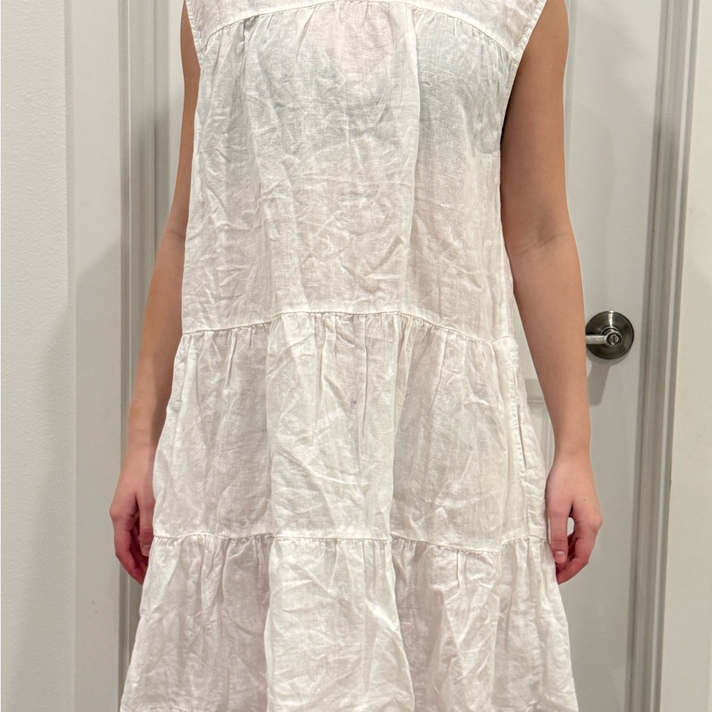 Velvet by Graham & Spencer Cream Sleeveless Mini Dress